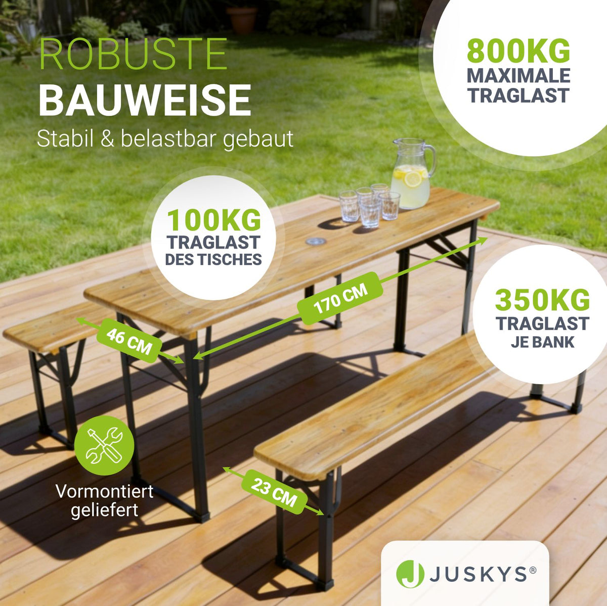 Bierzeltgarnitur Bichl 170 cm