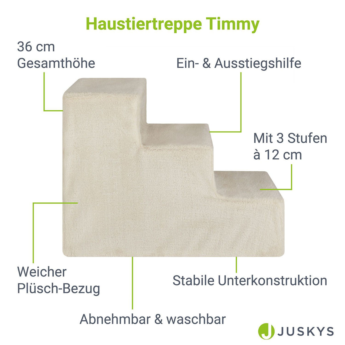Haustiertreppe Timmy mit 3 Stufen