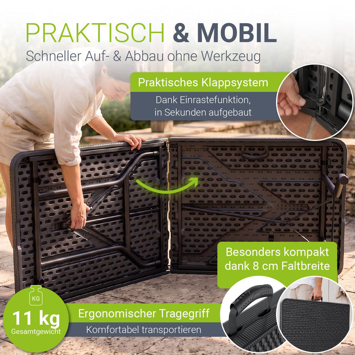 Klappbarer Gartentisch Easyfold