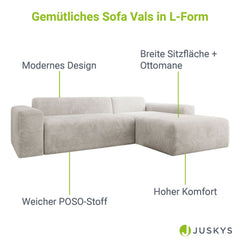 Sofa in L-Form Vals
