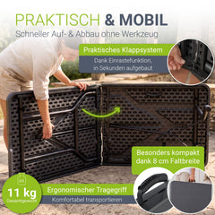 Klappbarer Gartentisch Easyfold
