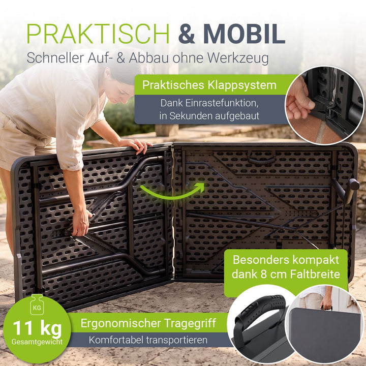 Klappbarer Gartentisch Easyfold