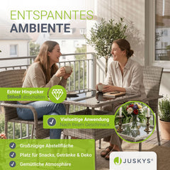 Eckiger Polyrattan Gartentisch Yoro