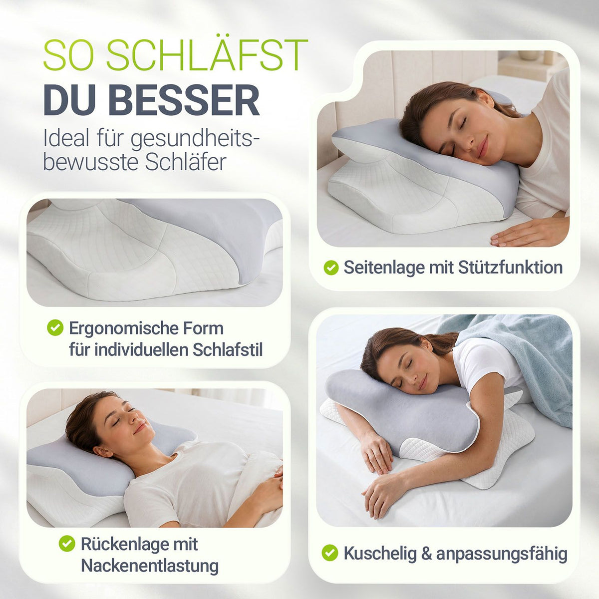 Nackenkissen orthopädisch aus Memory Foam