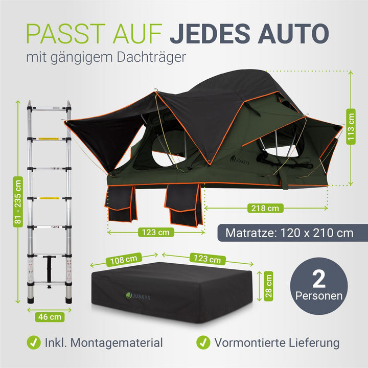 Dachzelt Lago für 2-3 Personen