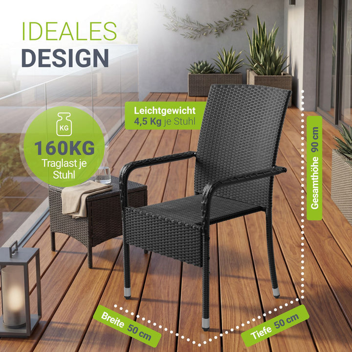 Polyrattan Gartenstühle Yoro