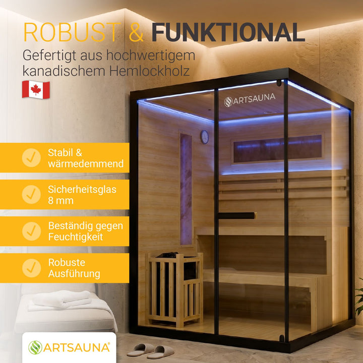 Traditionelle Sauna Vantaa - Schwarz