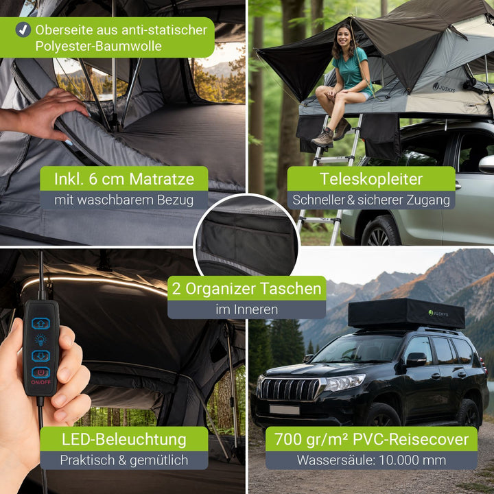 Dachzelt Lago für 2-3 Personen