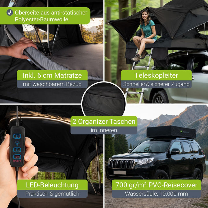 Dachzelt Lago für 2-3 Personen