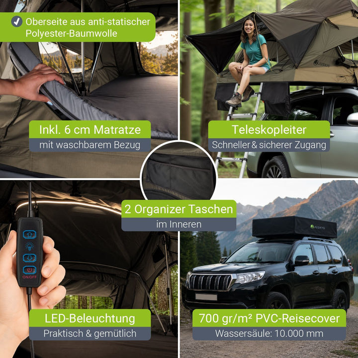 Dachzelt Lago für 2-3 Personen