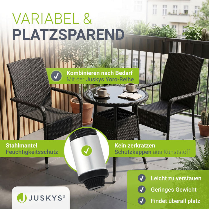 Runder Polyrattan Gartentisch Yoro
