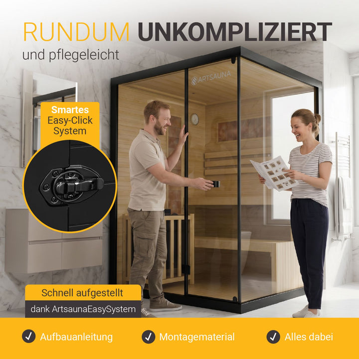 Traditionelle Sauna Vantaa - Schwarz