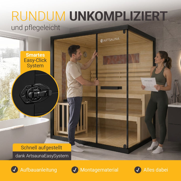 Traditionelle Sauna Vantaa - Schwarz
