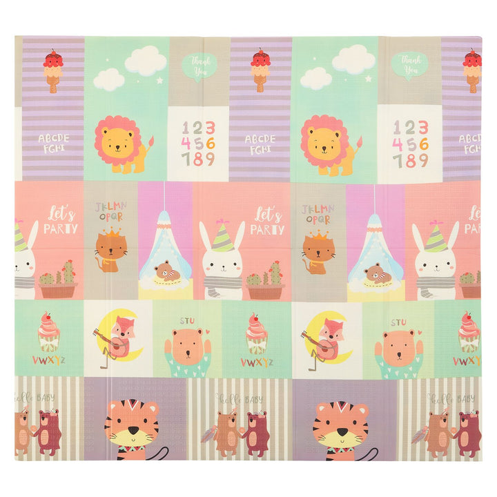 Spielmatte 180 x 200 cm mit diversen Tiermotiven