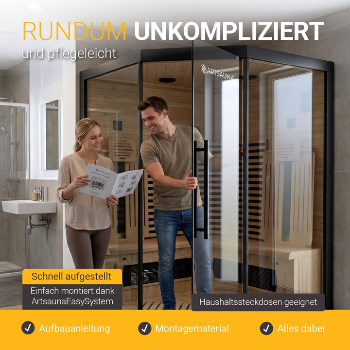 Infrarotkabine Malmö 140 - schwarz