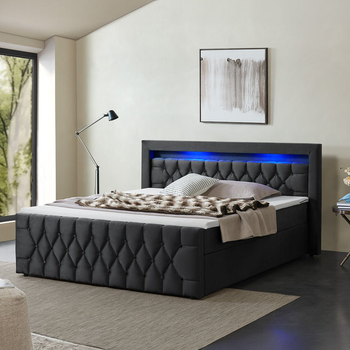 Boxspringbett Leona - Samt